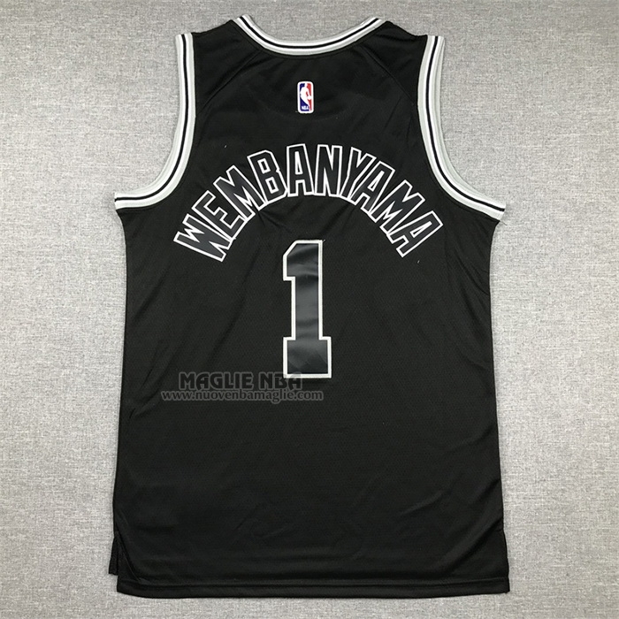 Maglia
 Victor Wembanyama NO 1 San Antonio Spurs Classic 2022-23 Nero
